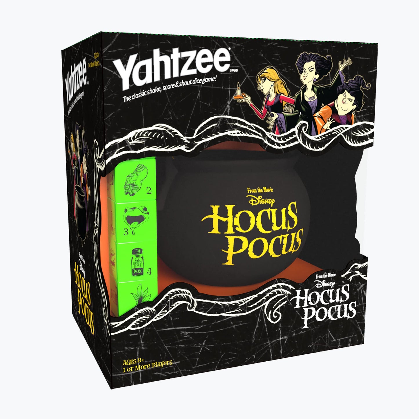 USAOPOLY YAHTZEE: Disney Hocus Pocus | Collectible Witch~'s Caldron Dice Cup Classic Family Game Based on Film Great for Night Officially-Licensed &…