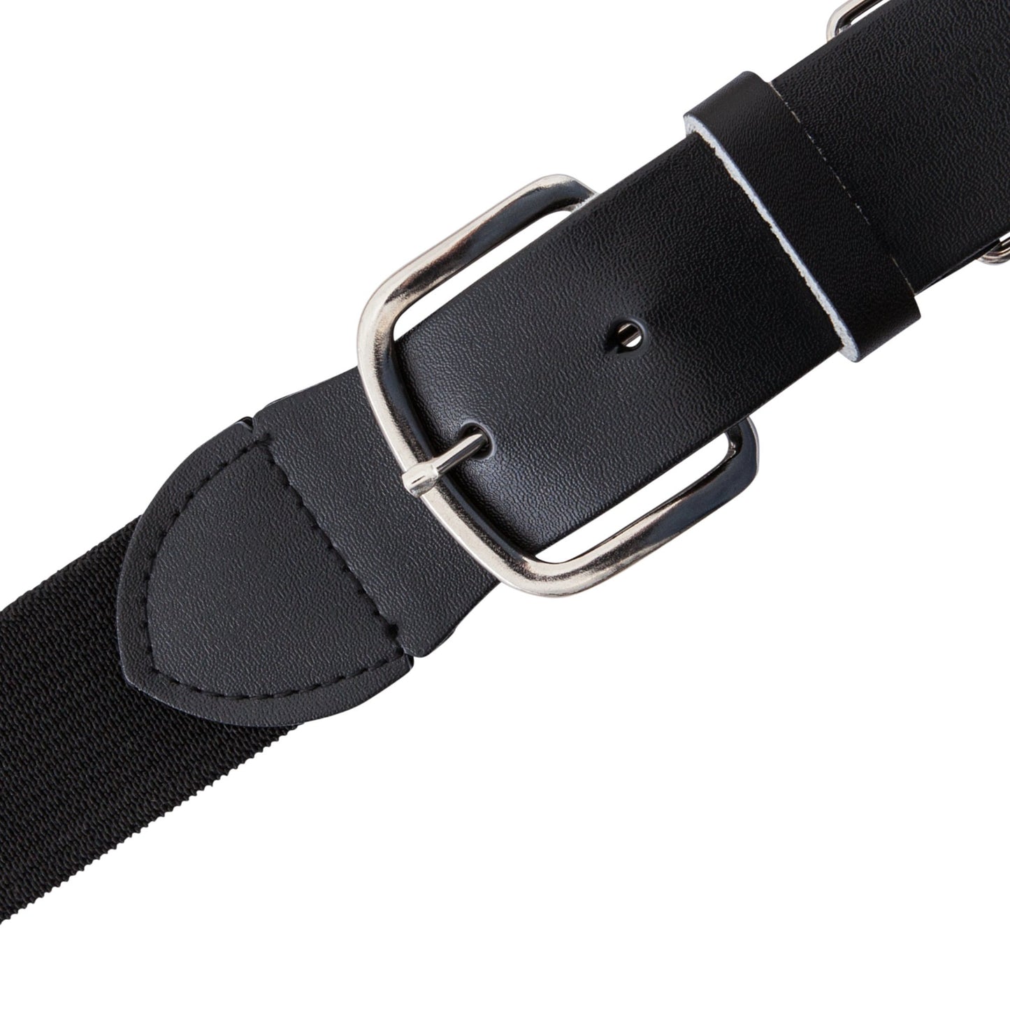 Champion Sports Baseball/Softball Uniform Belt - Comfort Nylon Stretch Fit Uniform Belt - Durable Leather Tab - Youth "18-32 Inches" - Black