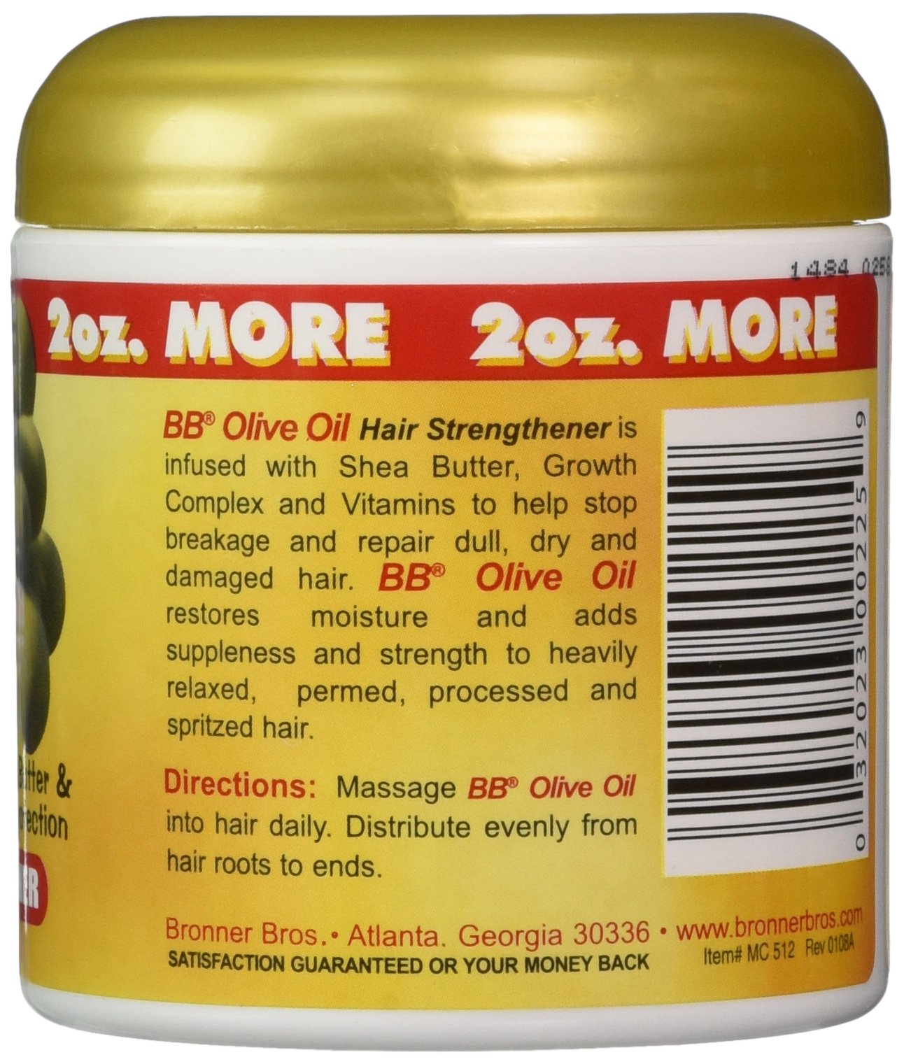 Bronner Brothers Olive Oil Hair Strengthener, 6 Ounce