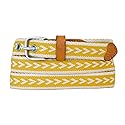 Eddie Bauer Women's Cascade Grommet Webbing Belt with Metal Buckle, Dark Marigold, Medium US