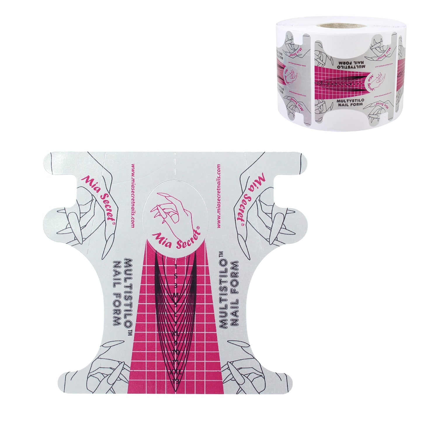 Mia Secret Multistilo 500 PCS - Nail Extension Tips, Forms for Acrylic & Gel Nails - Guide Stickers Beauty & Personal Care Mia Secret