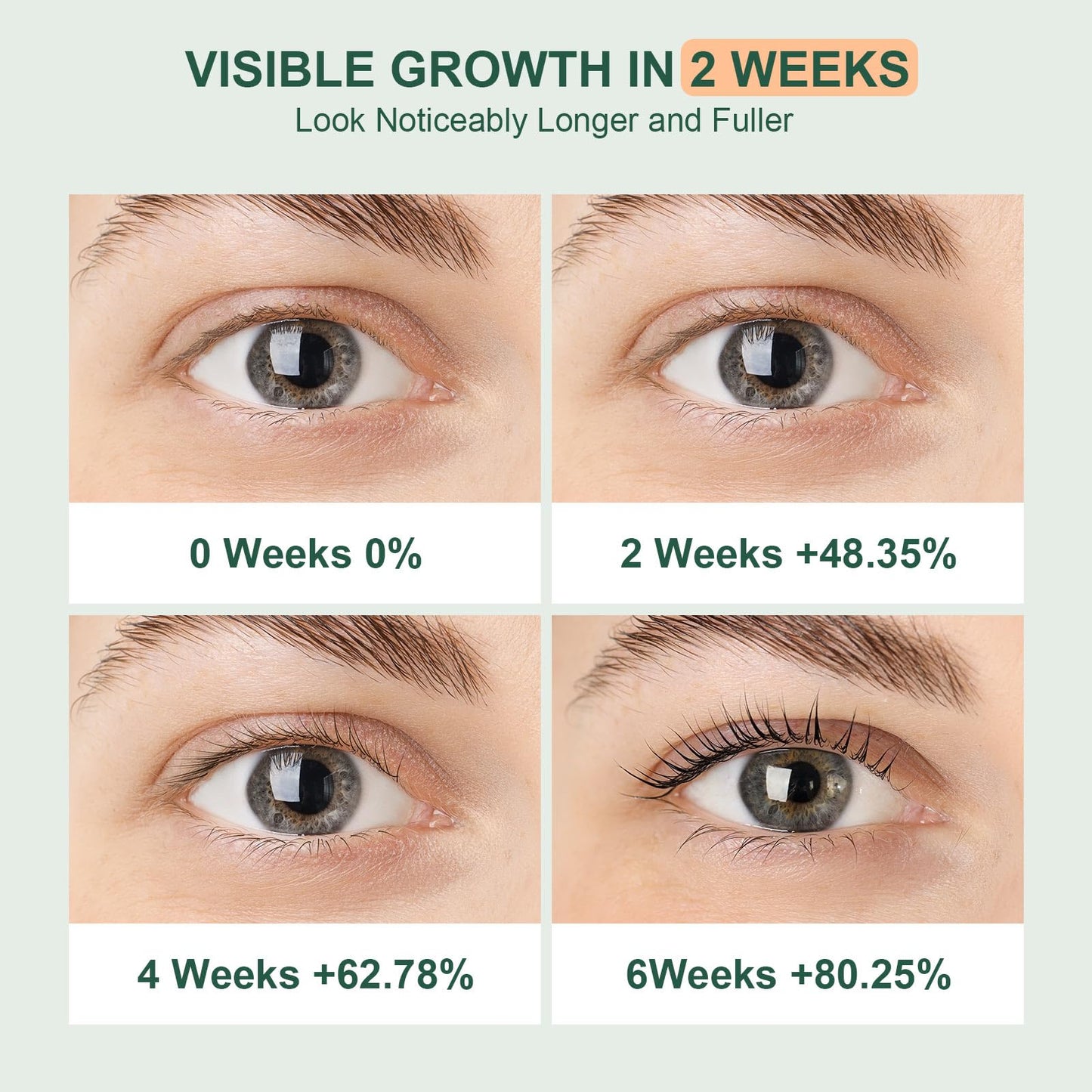QIAHEE Eyelash Serum, Lash Serums for Thicker, Longer and Fuller Eyelashes, Eyelash Growth Serum