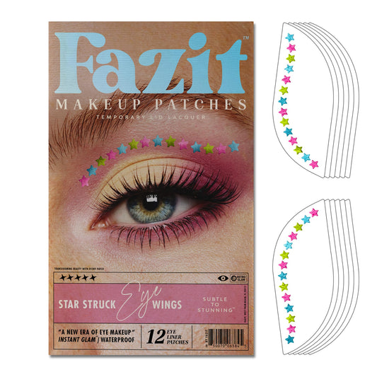 Fazit Makeup Patches - Star Struck Eye Wings - Glow Up Make-Up Patches - Cute Glitter Makeup Accessories for Women - Cosmetic Glitter for Face Beauty & Personal Care Fazit