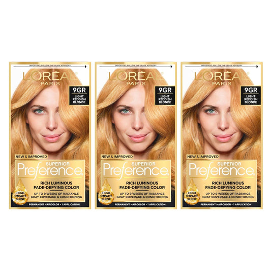 L'Oreal Superior Preference - 9GR Light Reddish Blonde (Warmer) 1 Each (Pack of 3)