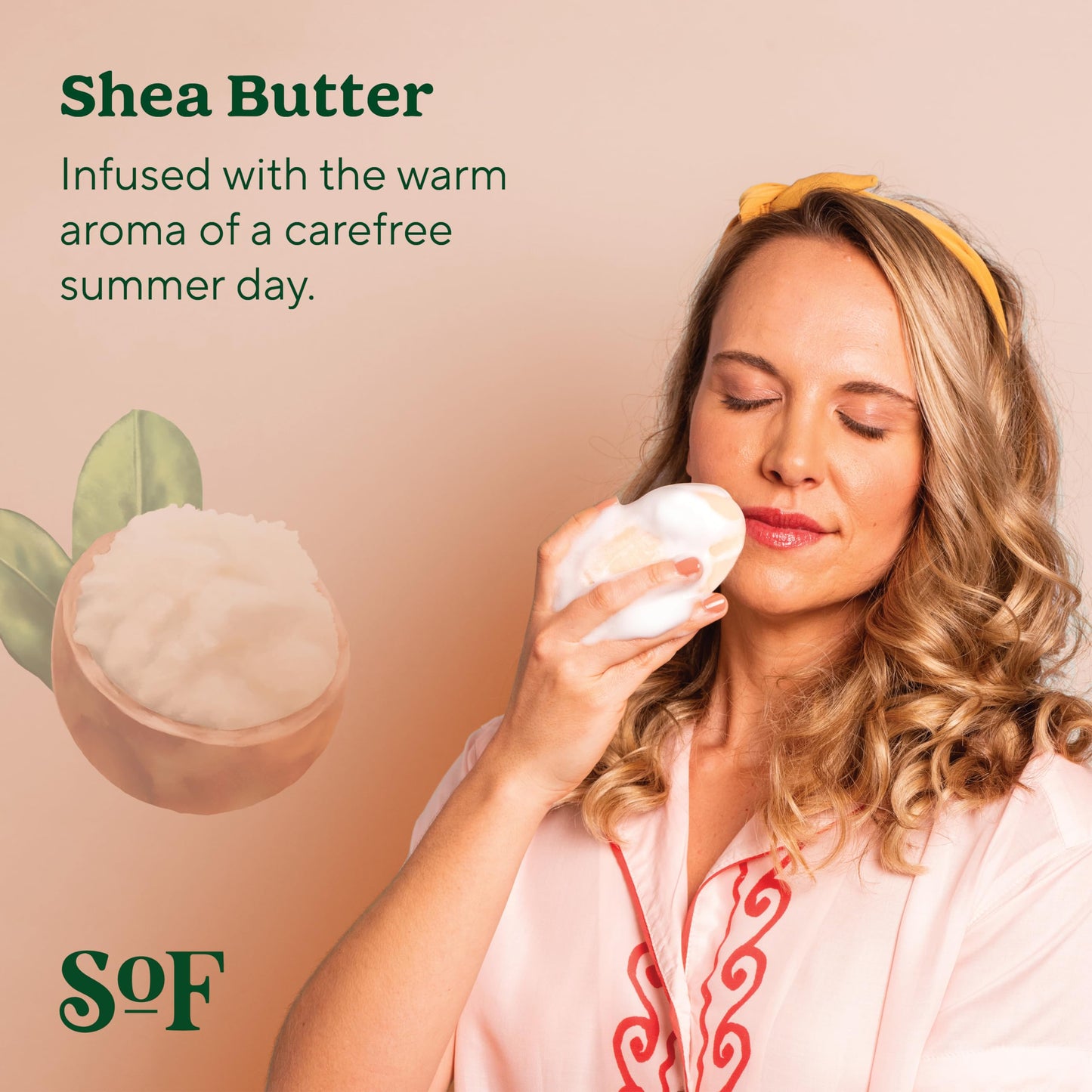 SoF Triple Milled Bar Soap - With Coconut Oil & Organic Shea Butter- Vegan & Non GMO- Free From Phthalates, Sulfates & Parabens- Shea Butter - 6 oz