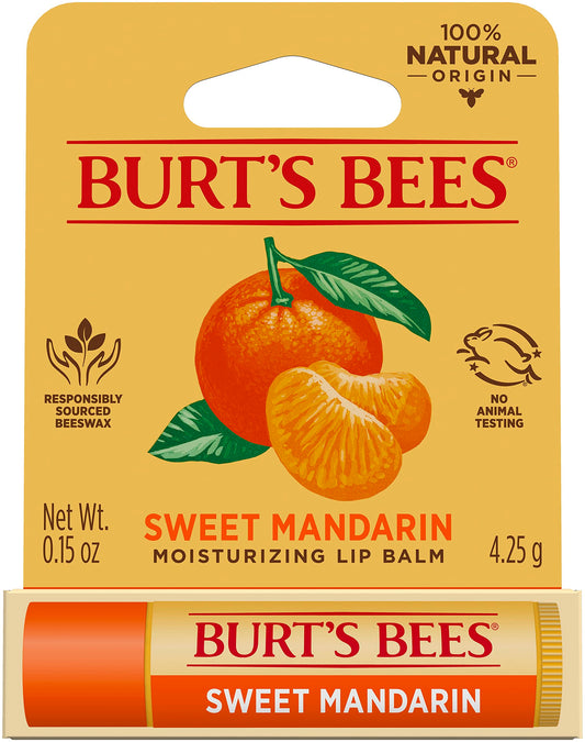 Burts Bees Sweet Mandarin Moisturizing Lip Balm Unisex 0.15 oz