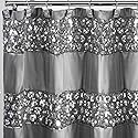 Popular Bath Sinatra Bathroom Luxury Glamorous Fabric Modern shower Curtain unique Design Bling Silver