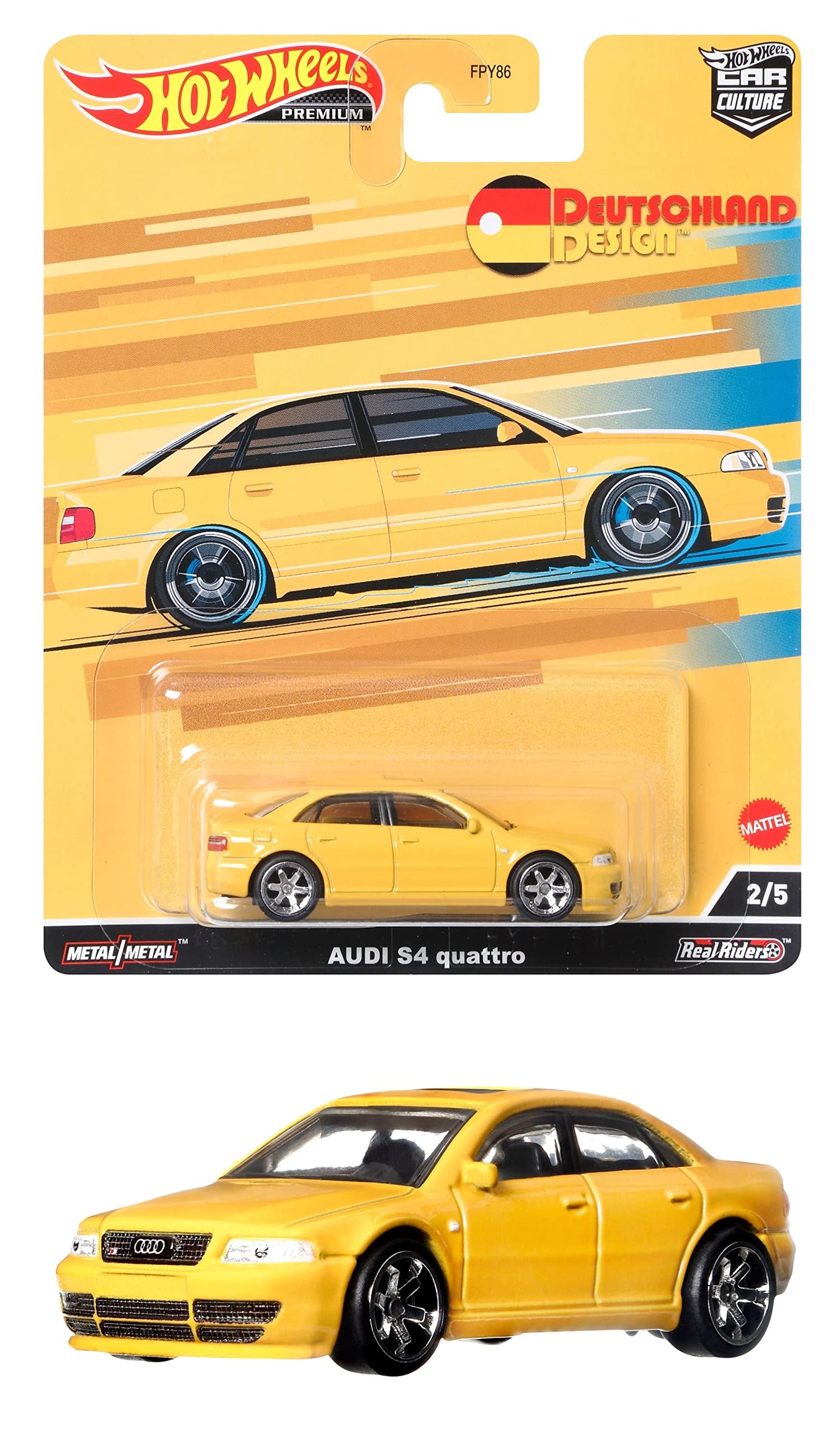 Hot Wheels Car Culture Circuit Legend, Premium 1:64 Scale Die-Cast Audi S4 Quattro, Collectable Vehicle