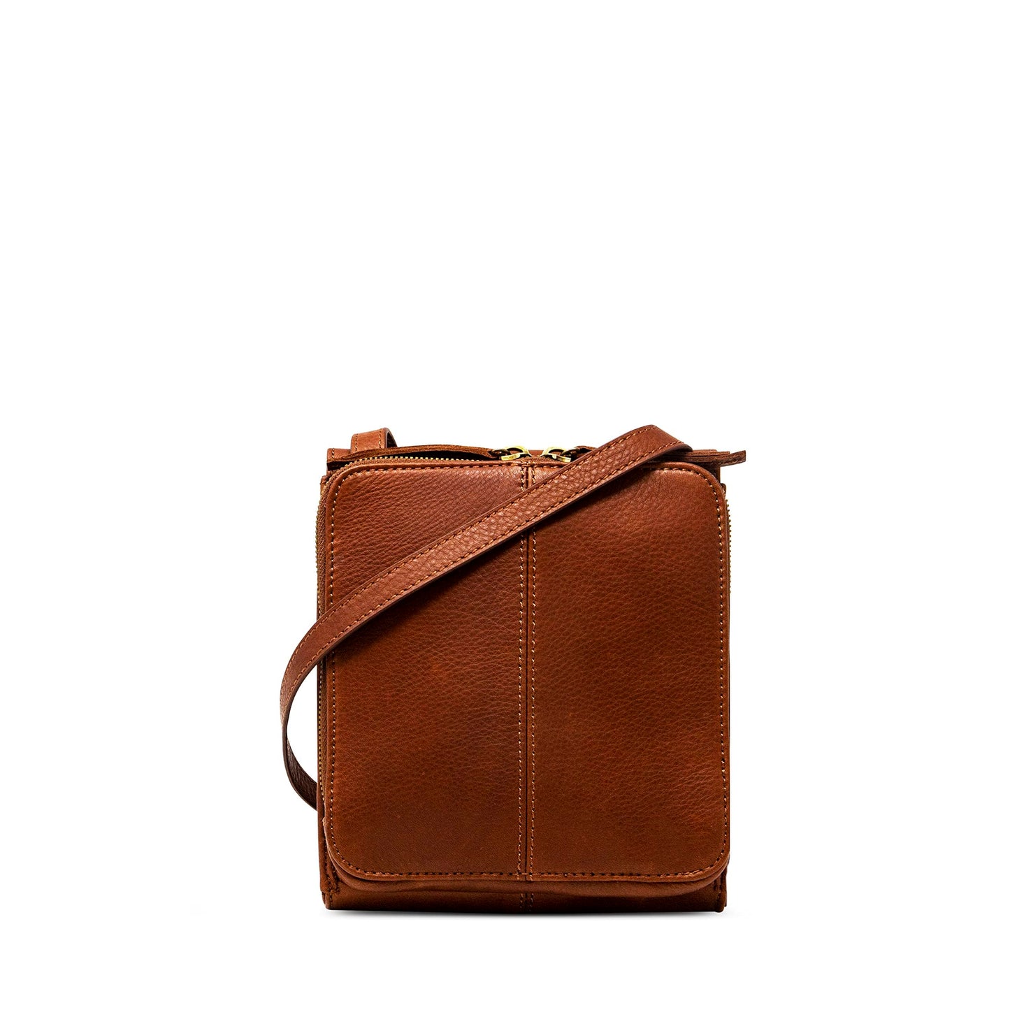 American Leather Co. Kansas Crossbody Bag, Black, 100% Genuine Leather Purse, Multi-Pocket Crossbody Sling Bag with Adjustable Straps, Functional…