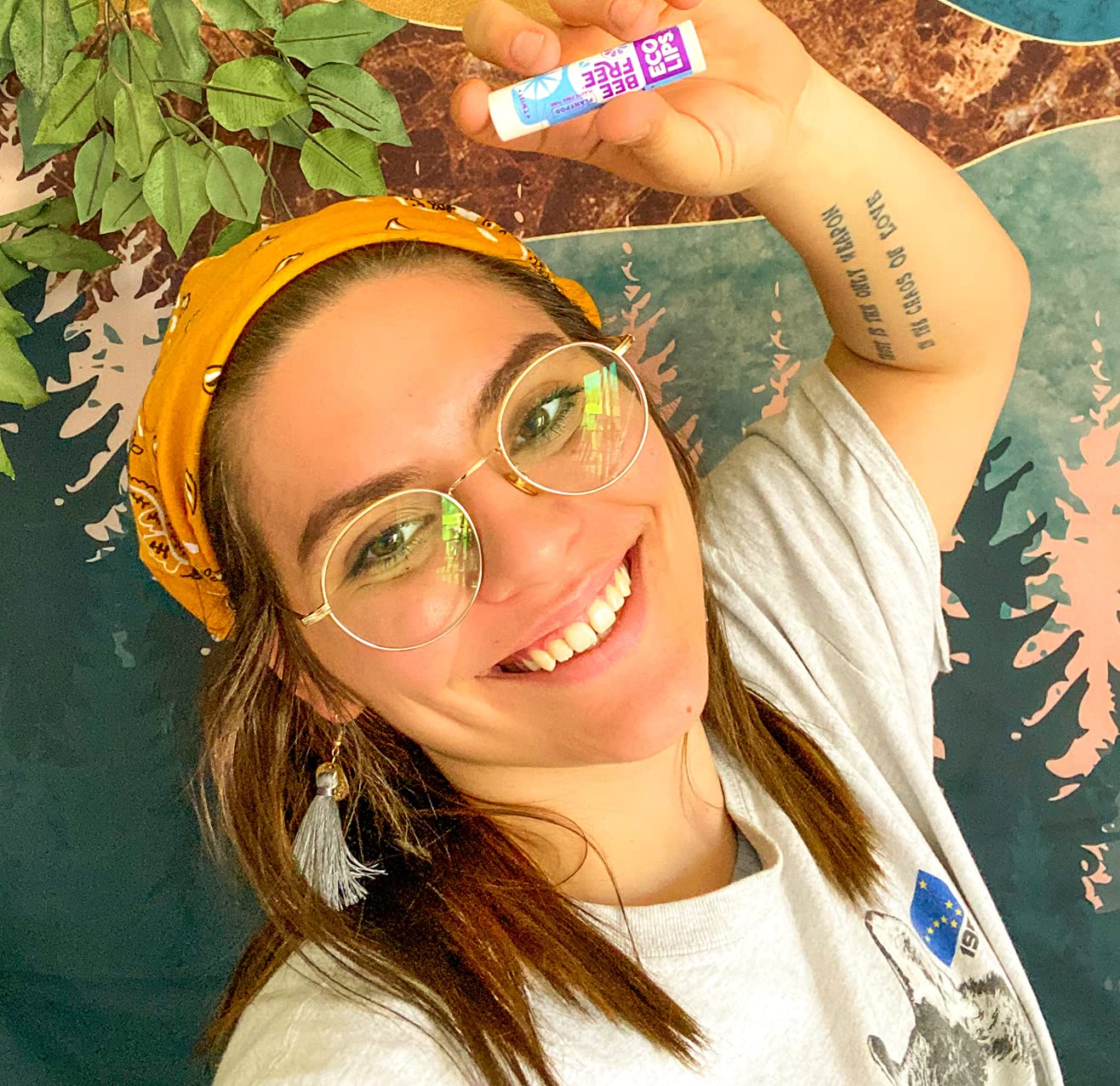 Eco Lips Bee Free Vegan Unscented 100% Natural Lip Balm - Soothe and Moisturize Dry, Cracked and Chapped Lips - 100% Plastic-Free Plant Pod Packaging