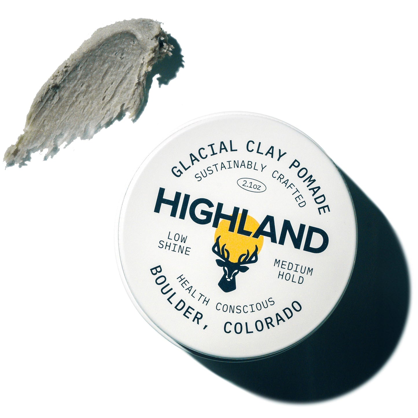 Highland Glacial Hair Clay Pomade - Award winning hair styling clay for men and women made with 100% all natural and organic ingredients that promote Beauty and Personal Care Highland