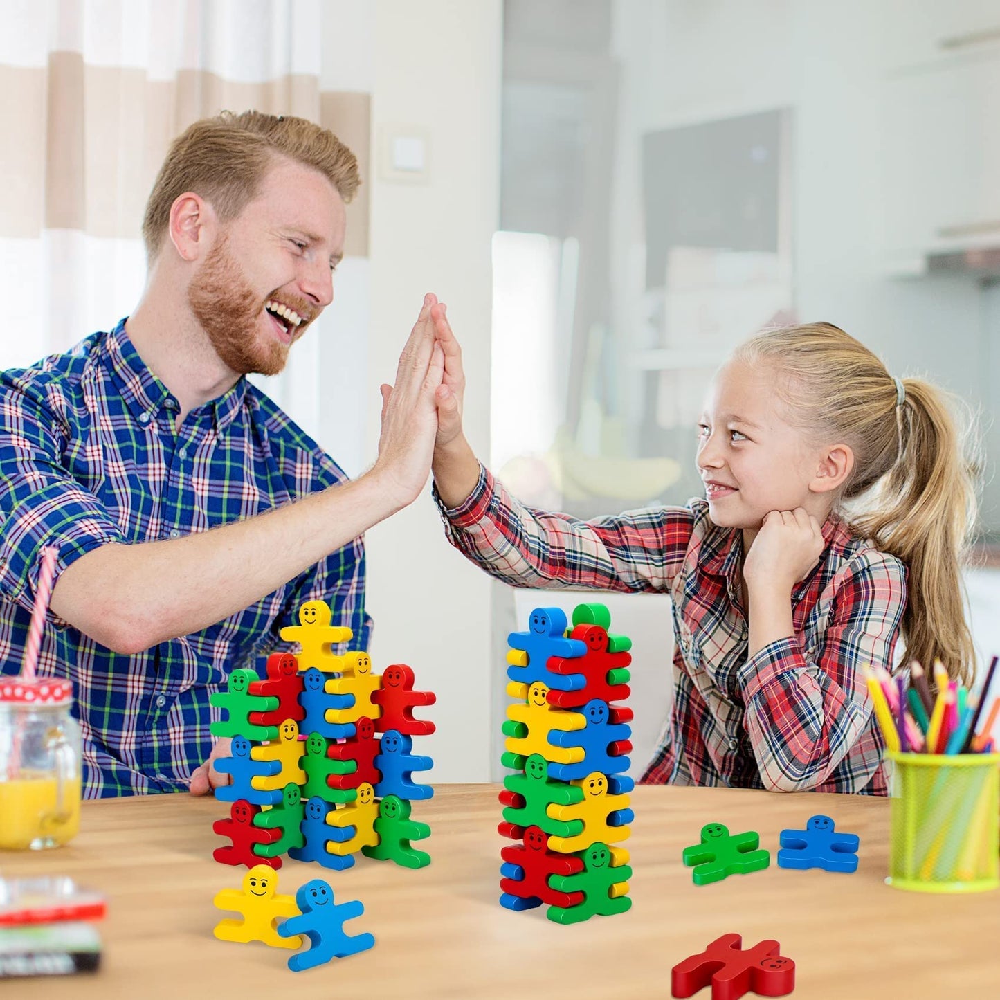 GIFT4KIDS Montessori Toys – 16pcs Wooden Building Blocks for Toddlers Ages 1-4, Stacking Sensory Toys & Birthday Gifts for Boys & Girls