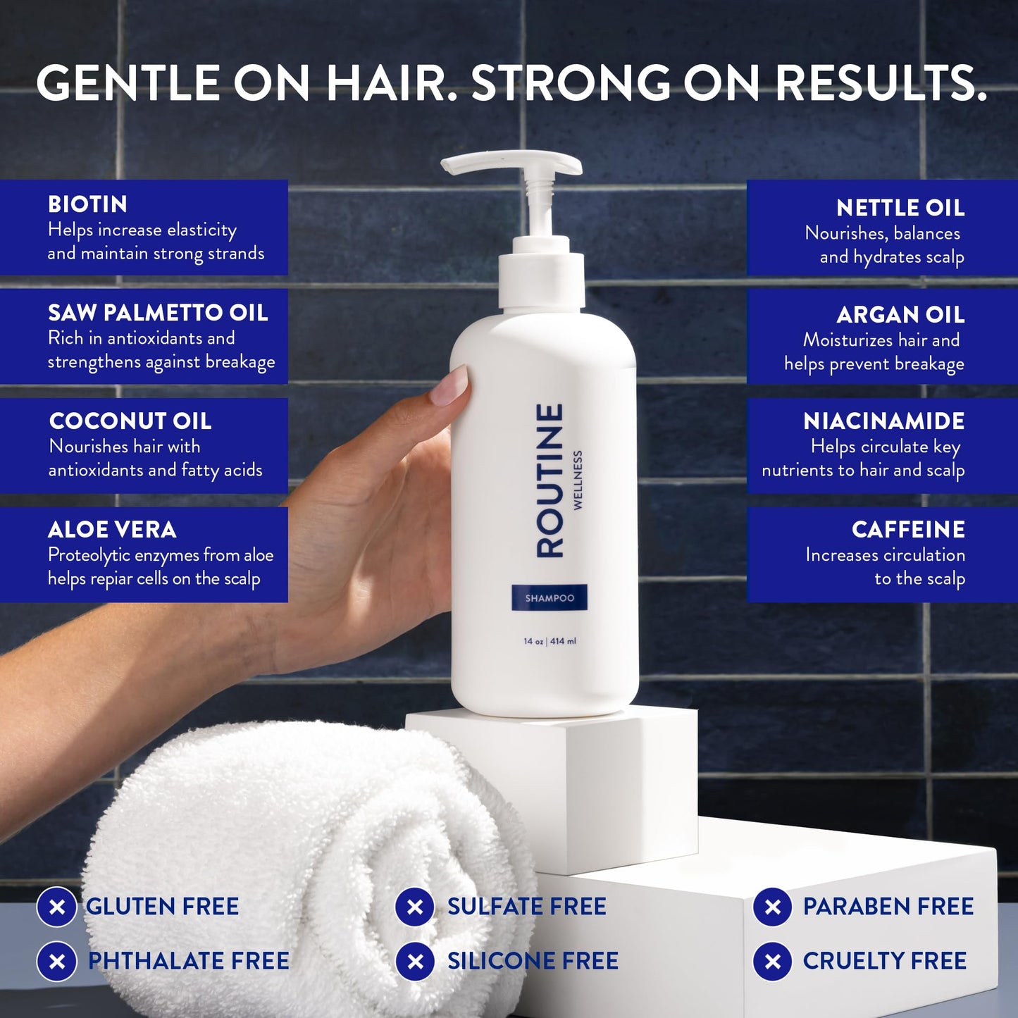 Routine Wellness Anti-Thinning Volumizing Shampoo - Rose Hips Beauty and Personal Care Routine Wellness
