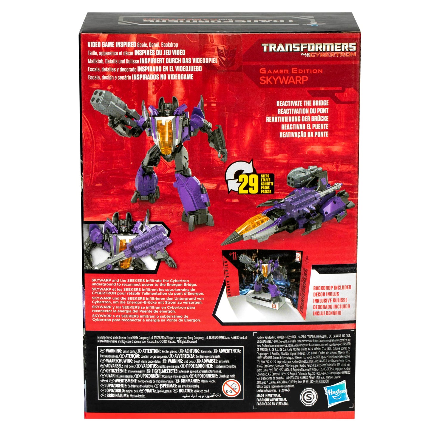 Transformers Toys Studio Series Voyager Class Transformers: War for Cybertron 11 Gamer Edition Skywarp, 6.5-inch Converting Action Figure, 8+