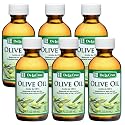 De La Cruz Pure Olive Oil - Natural Expeller Pressed Olive Oil for Hair and Skin - Lightweight Body Oil for Dry Skin 2 Fl Oz (6 Bottles)