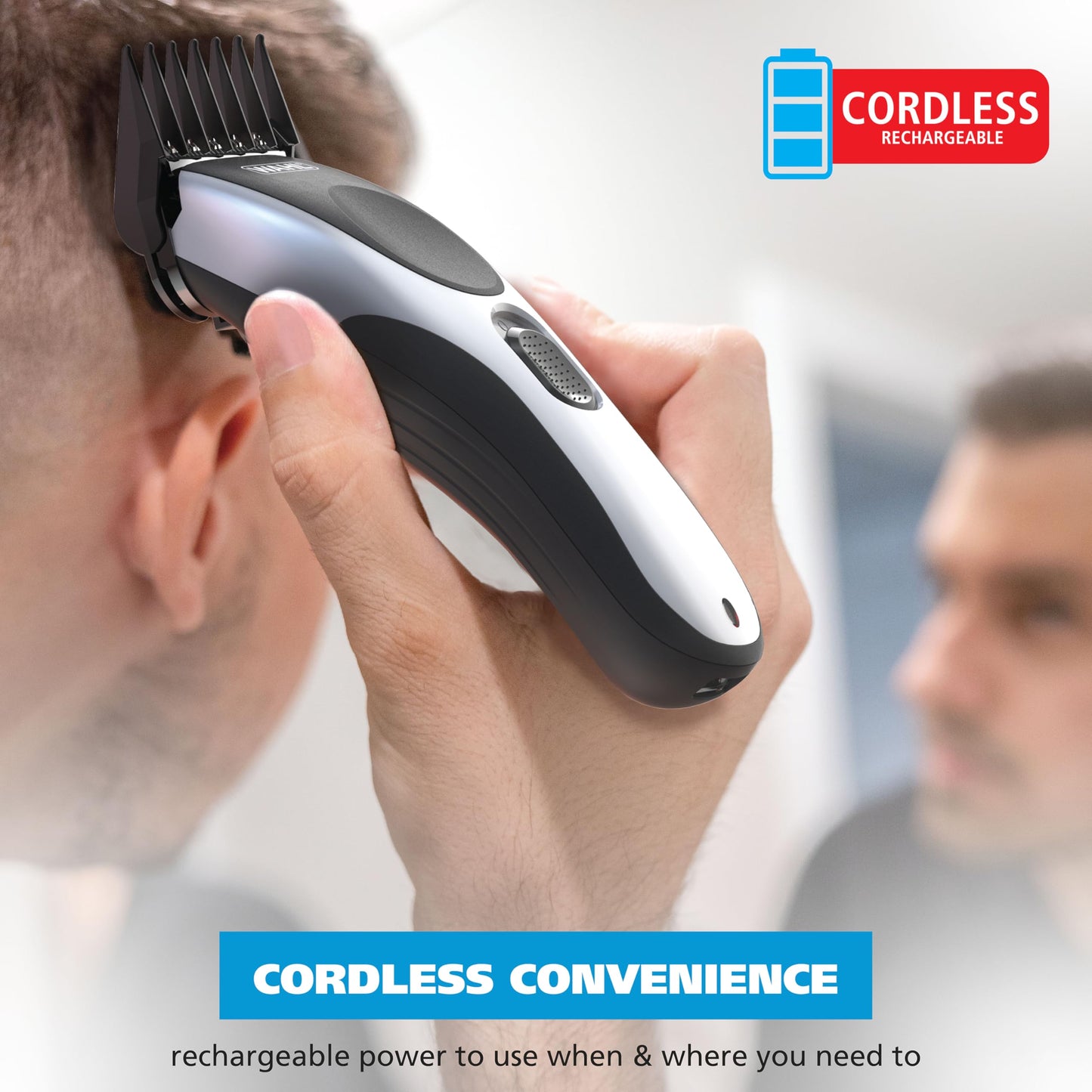 Wahl Clippers Home Pro Cordless Rechargeable Hair Clippers for Men with Precision Haircutting Blades & Secure Snap-N-Lock Attachment Guards - Model Beauty and Personal Care Wahl