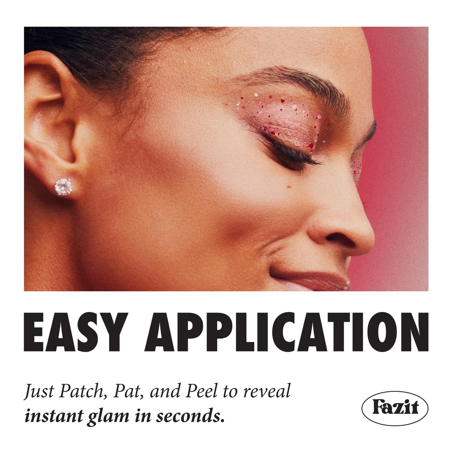 Fazit Makeup Patches - Sweetheart Eye Speckles - Glow Up Make-Up Patches - Cute Glitter Makeup Accessories for Women - Cosmetic Glitter for Face