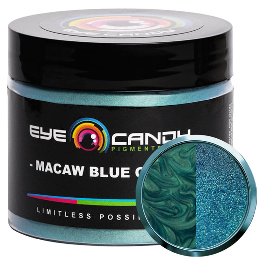 Eye Candy Pigments Premium Mica Powder - Macaw Blue Green (50gr) - for Epoxy, Resin, Soap, Paint, Woodworking, Acrylic Pouring, Bath Bombs, Fishing Beauty & Personal Care Eye Candy