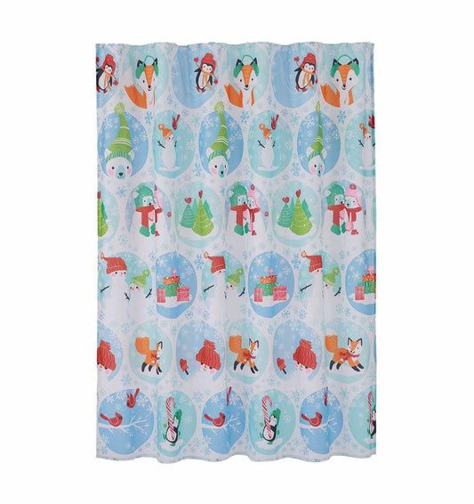 St. Nicholas Square - Friends Characters Fabric Shower Curtain