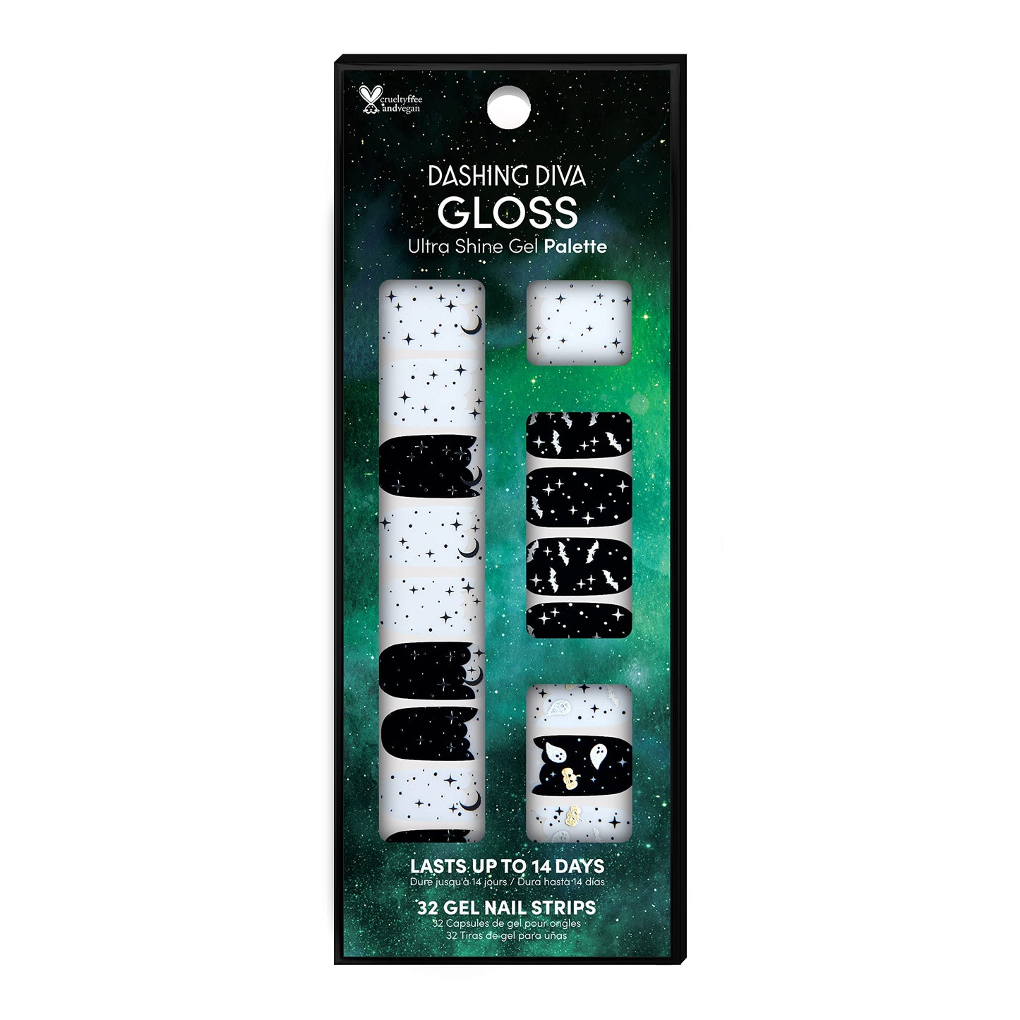 Dashing Diva Gloss Halloween Nail Strips - Spell on You | UV Free, Long Lasting, Cute Gel Stickers | 32 Wraps, Prep Pad, File Included Beauty & Personal Care Dashing Diva