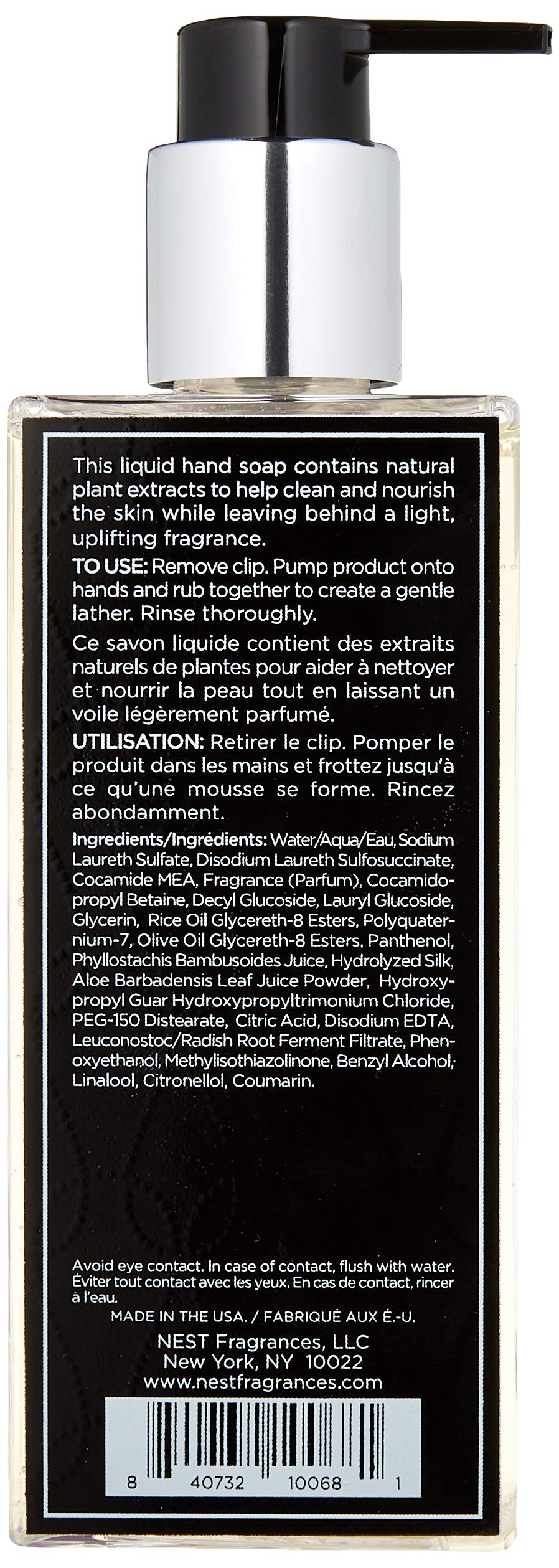 NEST Fragrances Scented Liquid Hand Soap- Cedar Leaf & Lavender , 10 fl oz