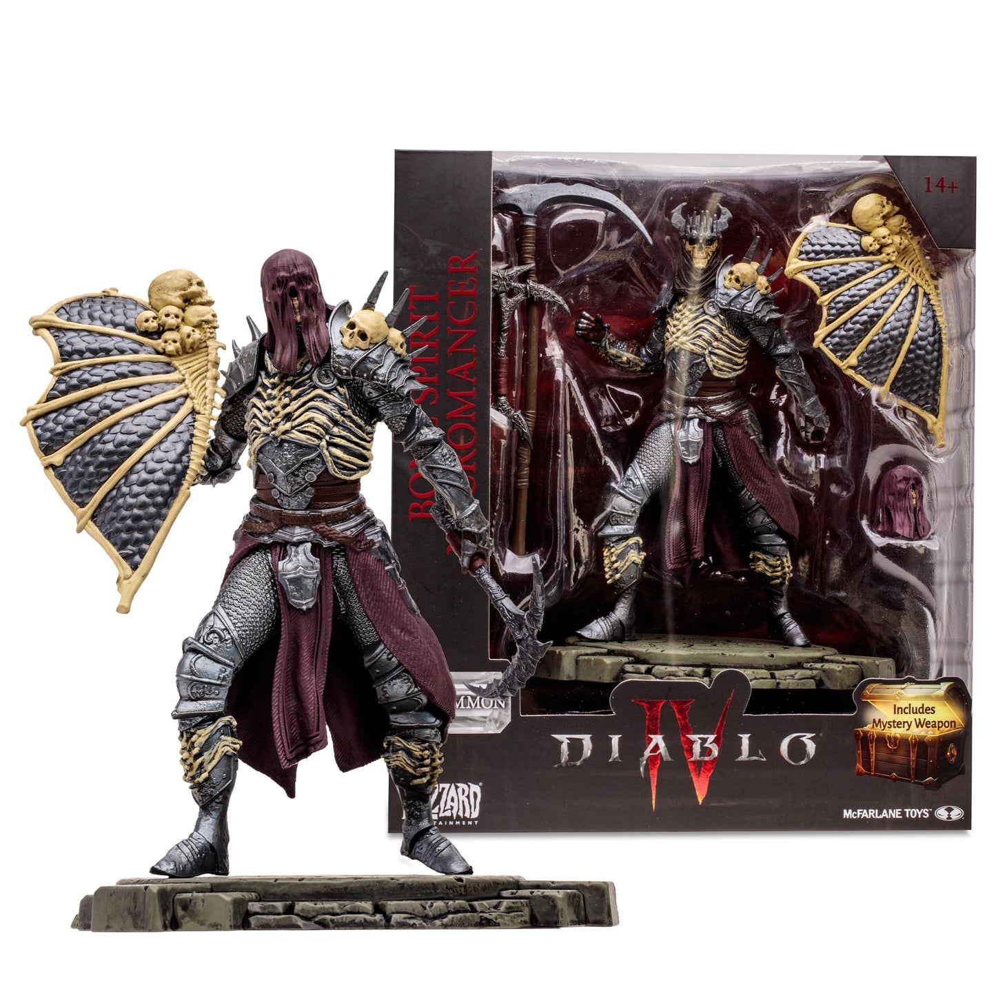 McFarlane Toys - Diablo IV Bone Spirit Necromancer (Common) 1:12 Scale Posed Figure