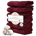 MAURA 6-Pack Premium Turkish Washcloth Set - Ultimate Luxury with Soft, Thick, Super Absorbent, and Oversized Cotton Face Towels - Ideal for a Hotel…