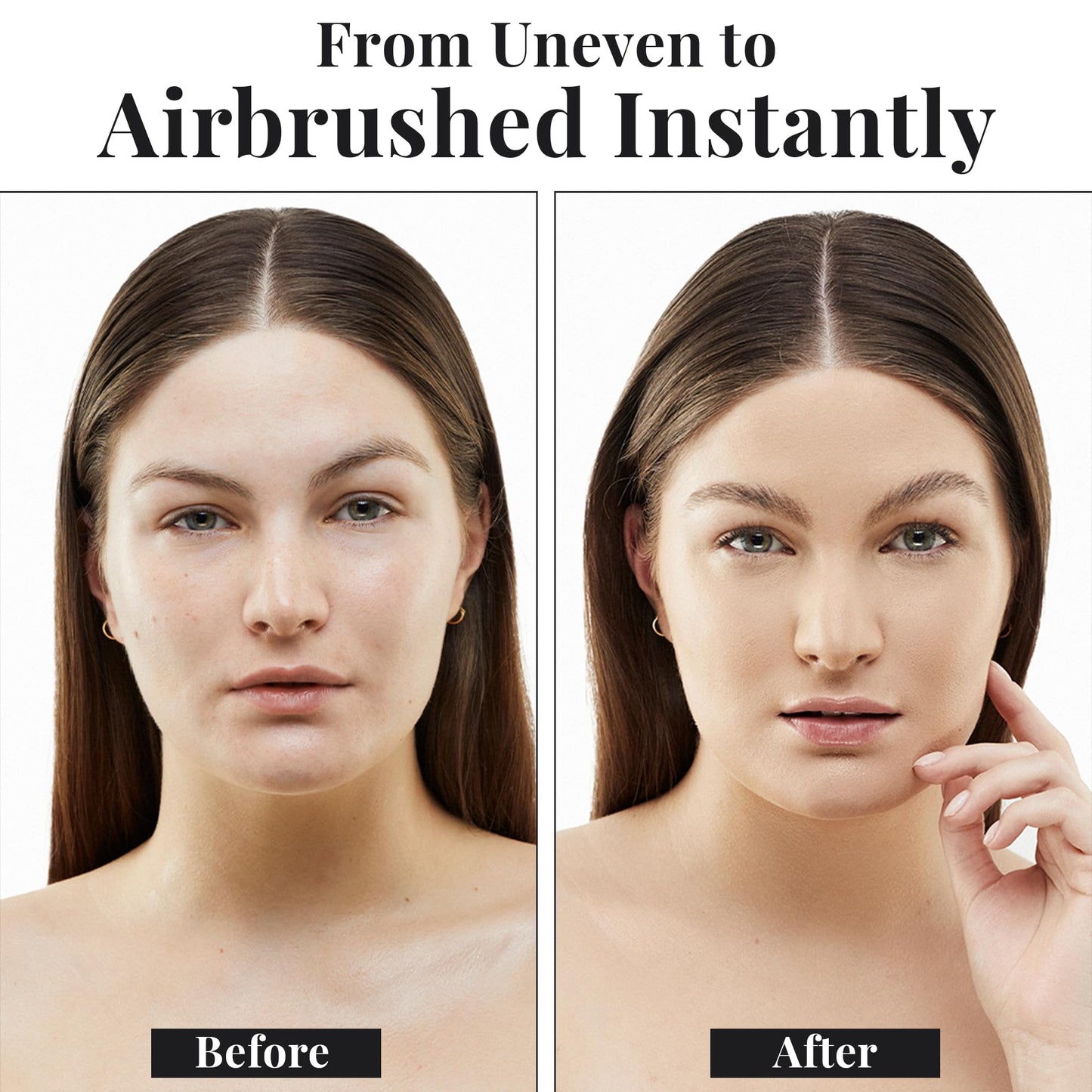 Jerome Alexander MagicMinerals AirBrush Foundation - 2 Piece Set with Airbrush Foundation and Kabuki Brush - Spray Makeup with Anti-aging Ingredients