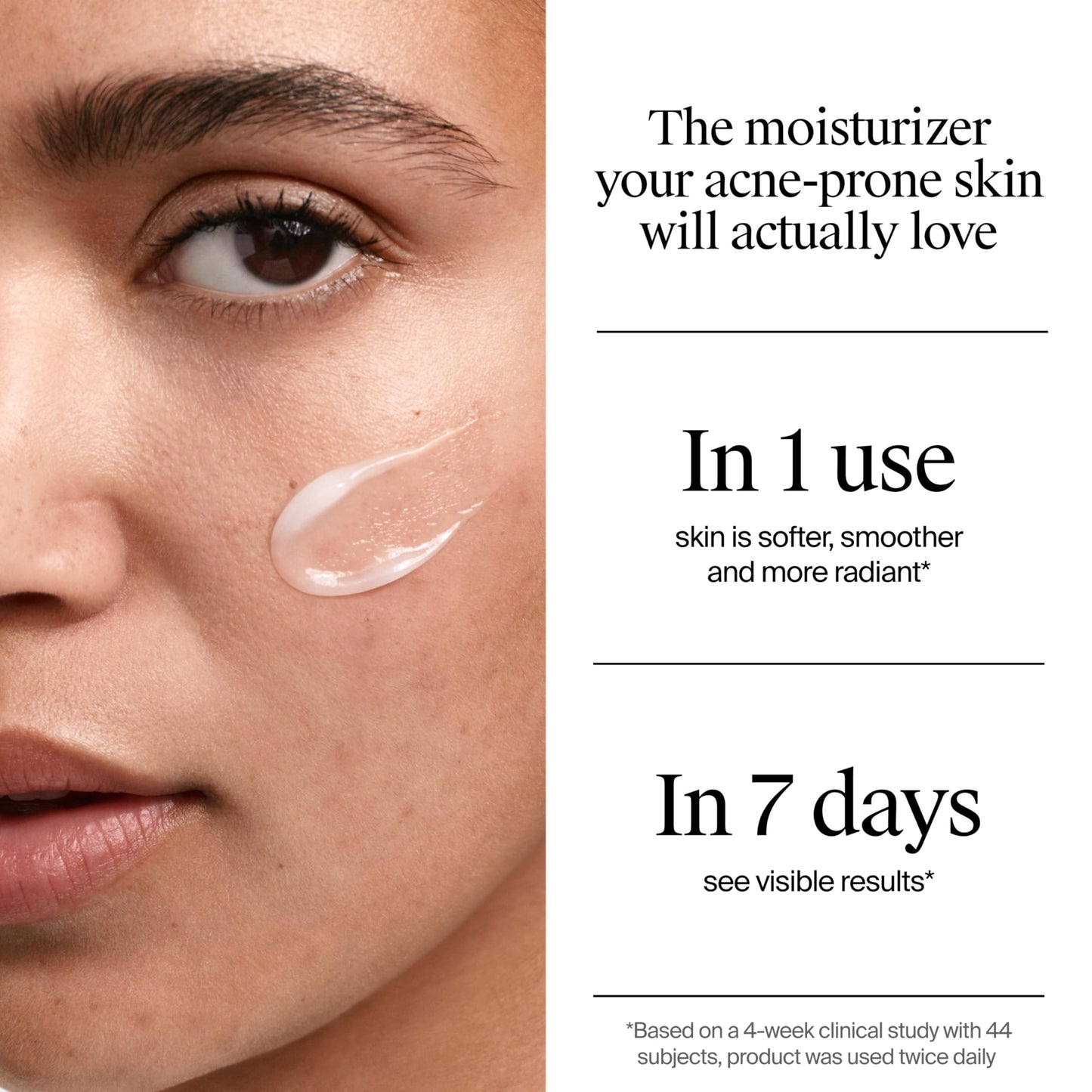 Neutrogena Evenly Clear Acne Gel Moisturizer with Salicylic Acid & N-Acetyl Glucosamine, Lightweight Non-Greasy Face Moisturizer Helps Treat Breakouts