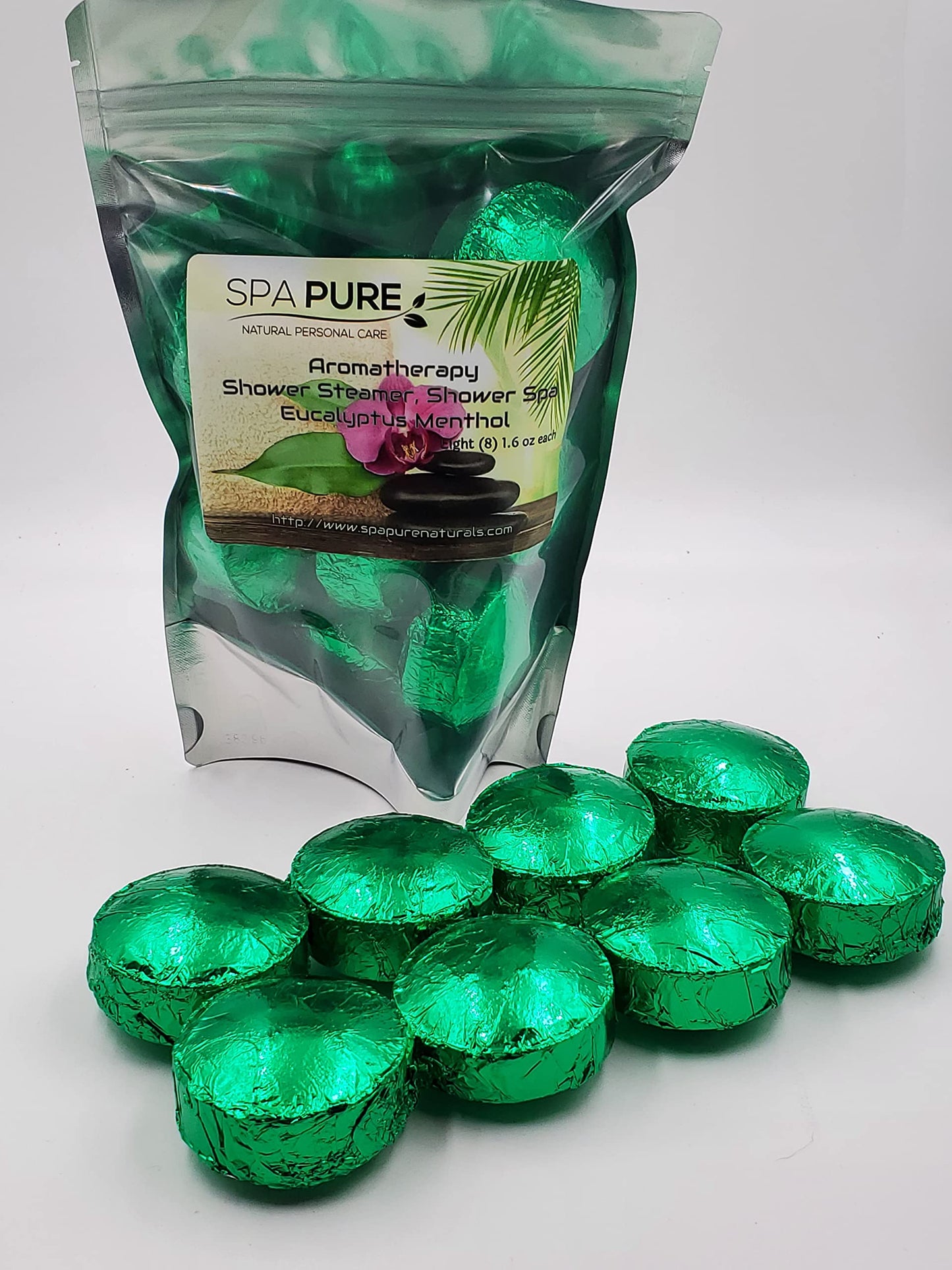 EUCALYPTUS SPEARMINT Aromatherapy Shower Bombs: 100% Natural/Organic Essential Oils - Transform Your Shower - Transform Your Mood (8 Count) Pack of 1