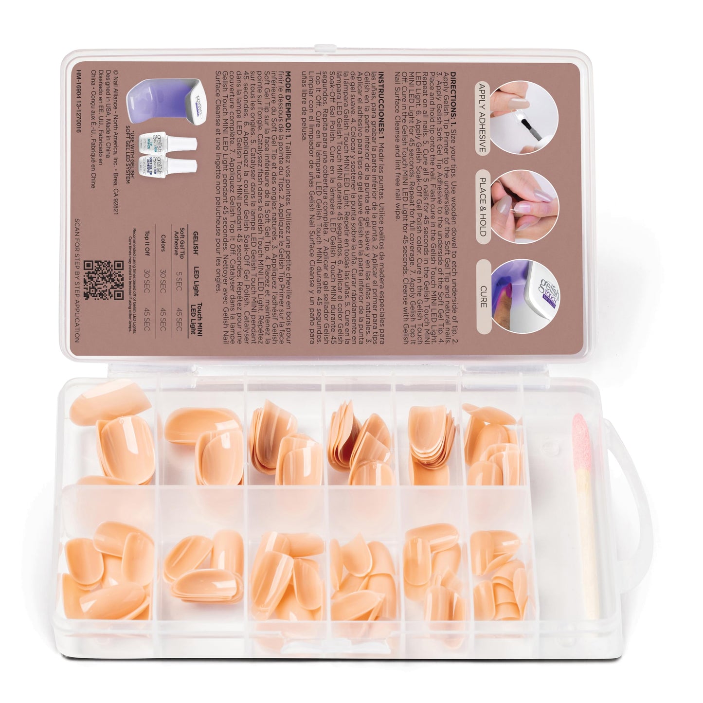 Gelish Nude Soft Gel™ Tips Press on Nails Extension - Nude Short Round, 120 Count Beauty & Personal Care Gelish