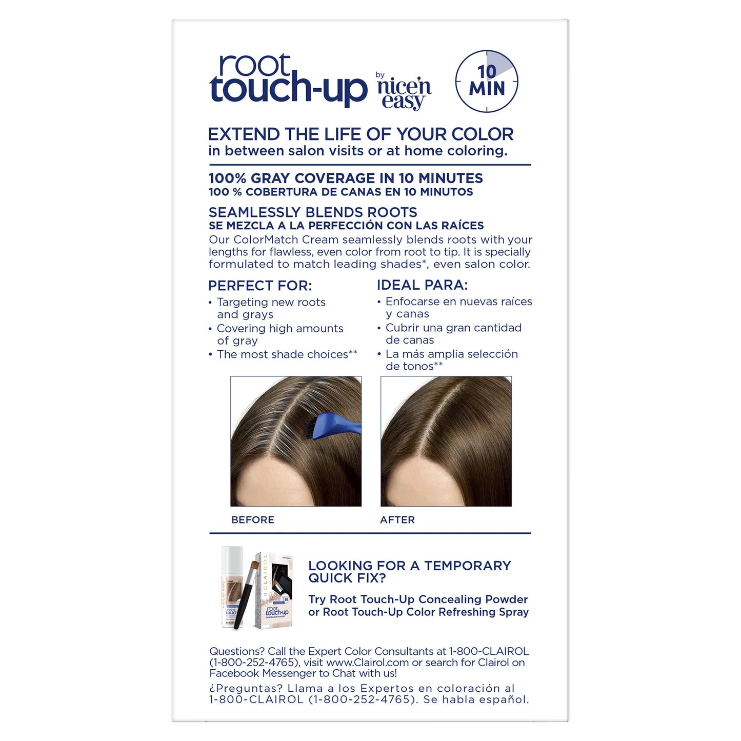 Clairol Root Touch-Up by Nice'n Easy Permanent Hair Dye, 5 Medium Brown Hair Color, Pack of 1