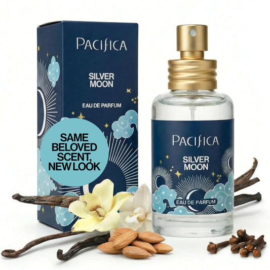 Pacifica Silver Moon Perfume 1oz - Long-Lasting Warm Vanilla & Almond Clean Fragrance for Women Vegan, Cruelty-Free, Essential Oils, Non Toxic