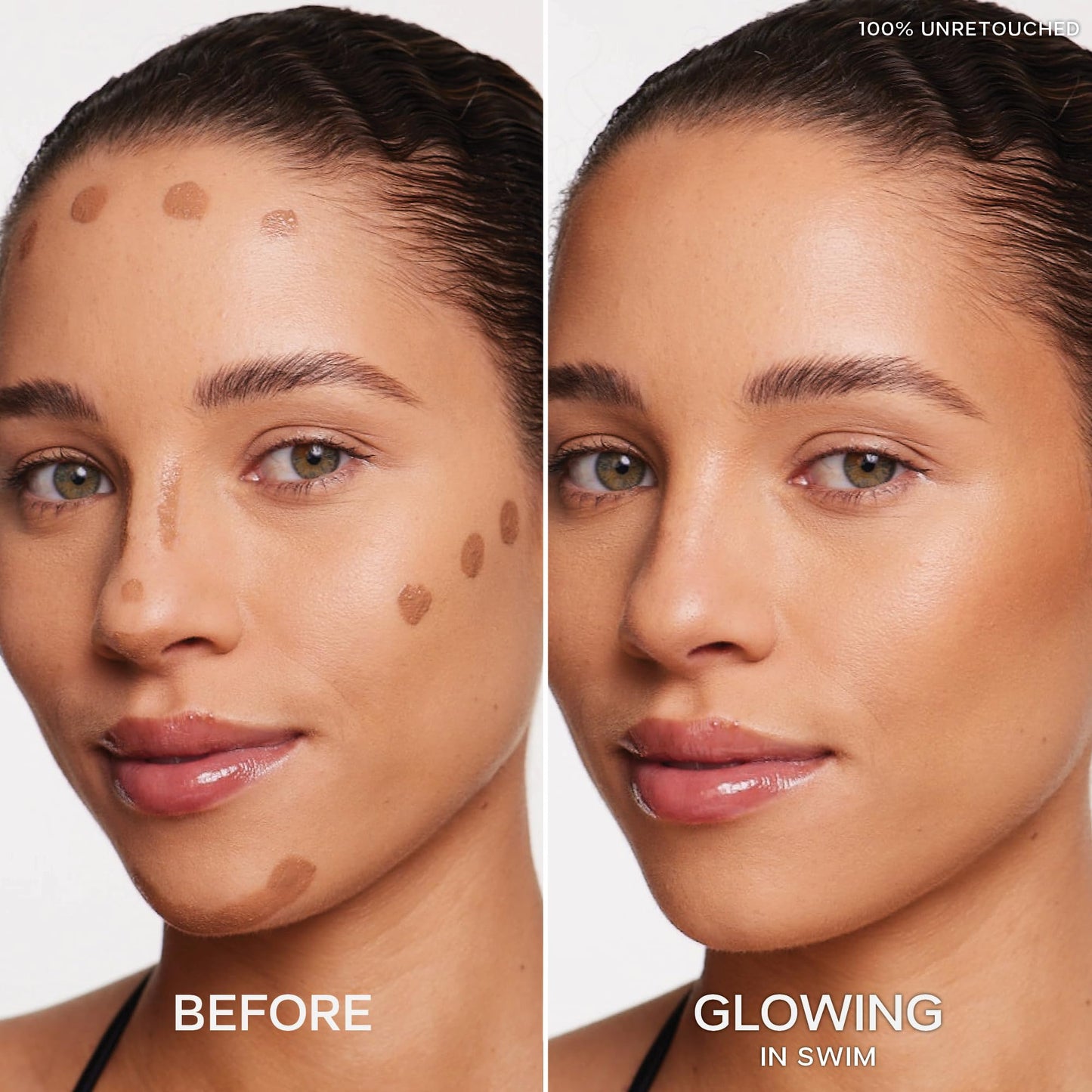 Saie Dew Bronze - Hydrating Liquid Bronzer Stick For a Sun Kissed Glow - Liquid Contour Stick Infused with Nourishing Skin Care Ingredients - Sculpted
