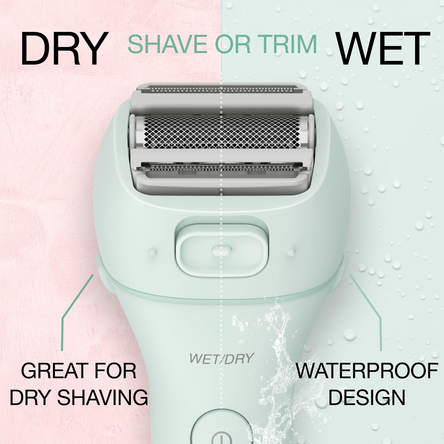 Panasonic Electric Bikini Trimmer, Waterproof Full-Body Cordless Electric Razors for Women Legs with Bikini Attachments, 3 Hypoallergenic Blades, Beauty and Personal Care Panasonic