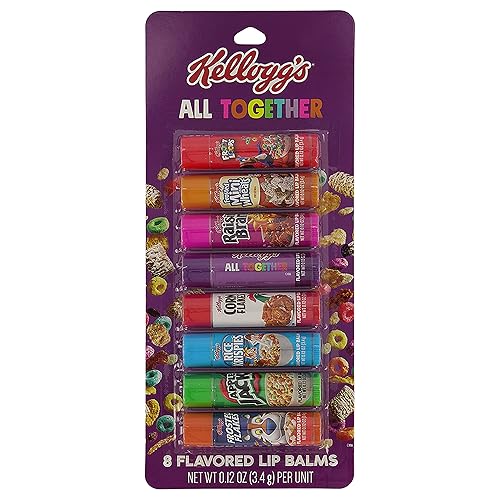 Taste Beauty KELLOGGS Breakfast Pack Lip Balms- 8-Pack of Favorite Cereal Flavors incl Rice Krispies, Frosted Flakes & More