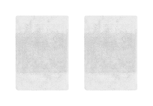 Better Trends 2 Piece Bathroom Rug Set 100% Cotton Non-Slip Washable Bath Mat, Soft & Absorbent Bath Rugs for Bath Room, Shower, Bathtub & Spa Floors…