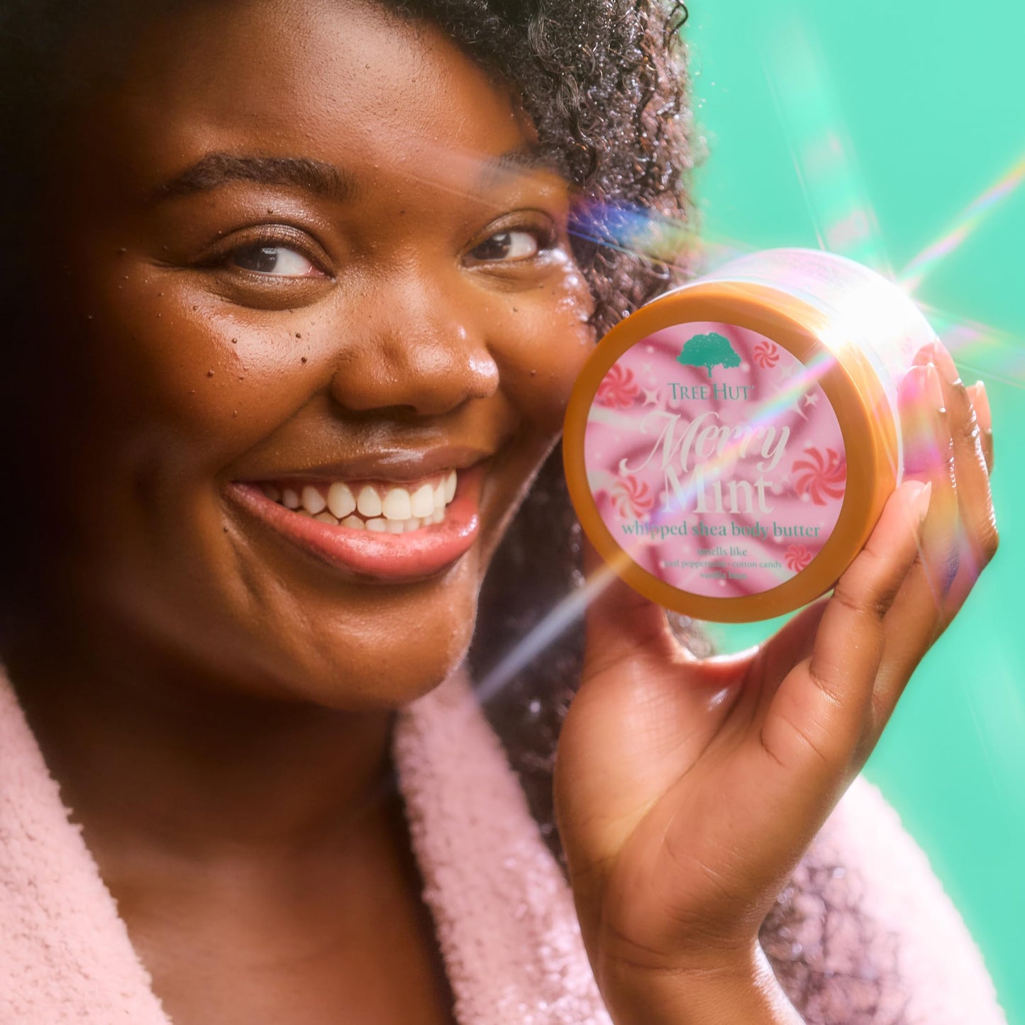 Tree Hut Merry Mint Whipped Shea Body Butter, Long-lasting Hydration Leaves Skin Feeling Soft & Moisturized, Lightweight, Nourishing Essential Body