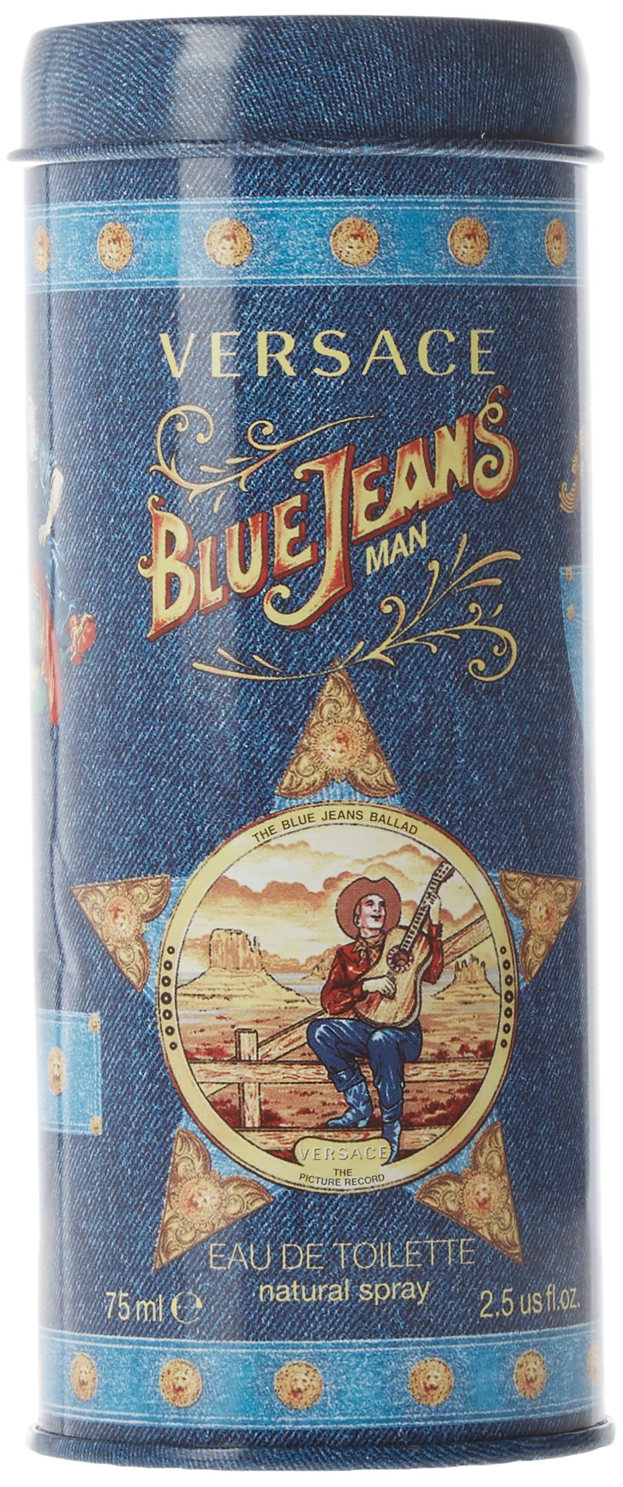 Versace Blue Jeans for Men Eau de Toilette Spray, 2.5 Ounce/75 ml