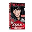 Revlon Colorsilk Beautiful Color Permanent Hair Color, Long-Lasting High-Definition Color, Shine & Silky Softness with 100% Gray Coverage, Ammonia