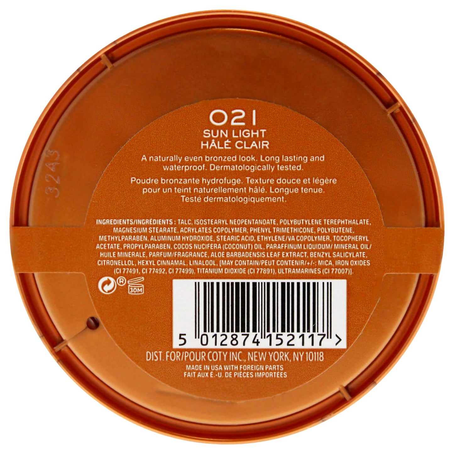 Rimmel London Natural Bronzer - Sun Light