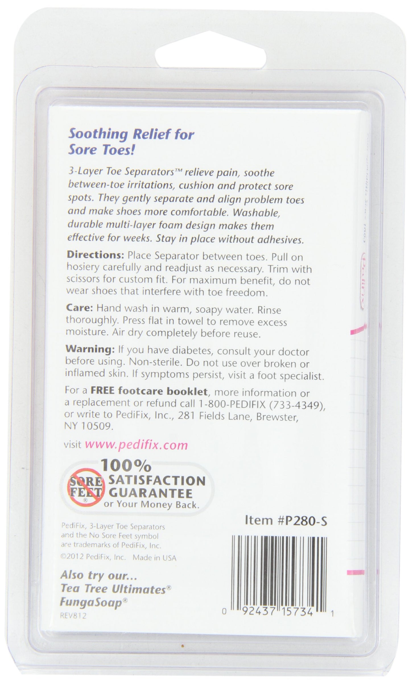 Pedifix 3-layer Toe Separators, 6-Count (Pack of 2), Small Beauty & Personal Care Pedifix