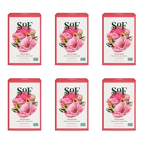 South Of France SoF Triple Milled Bar Soap - With Coconut Oil & Organic Shea Butter- Vegan & Non GMO- Free From Phthalates, Sulfates & Parabens- Wild