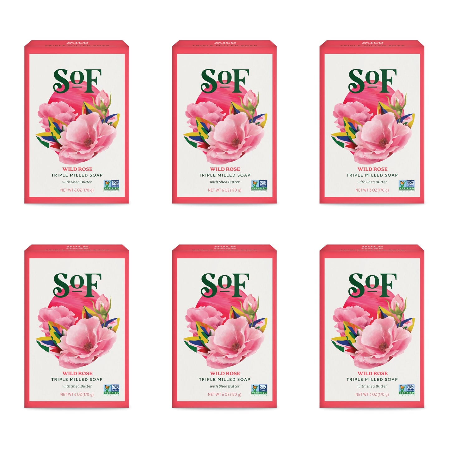 South Of France SoF Triple Milled Bar Soap - With Coconut Oil & Organic Shea Butter- Vegan & Non GMO- Free From Phthalates, Sulfates & Parabens- Wild