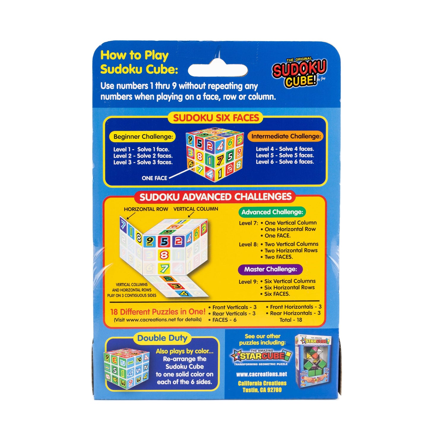 Sudoku Cube Portable Twist on Classic Game with 18 Puzzles - Enjoy Fun Brain Teasing for Kids & Adult