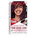 Revlon ColorSilk Tone + Gloss + Care Demi Permanent Hair Color, Dye Kit with Leave-In Scalp and Haircare Serum, 2x Shinier, 4x Stronger, 4RV Burgundy