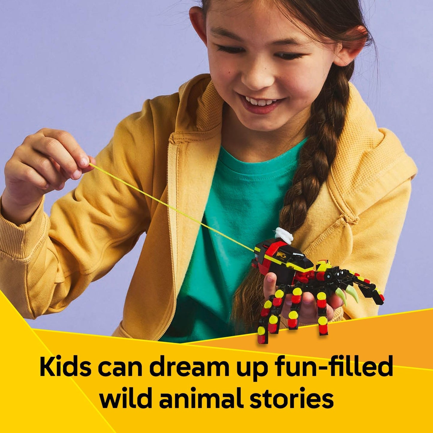 LEGO Creator 3 in 1 Wild Animals Surprising Spider 31159, Build Spider, Scorpion or Snake, Animal Figures Building Toy for Kids Ages 7+