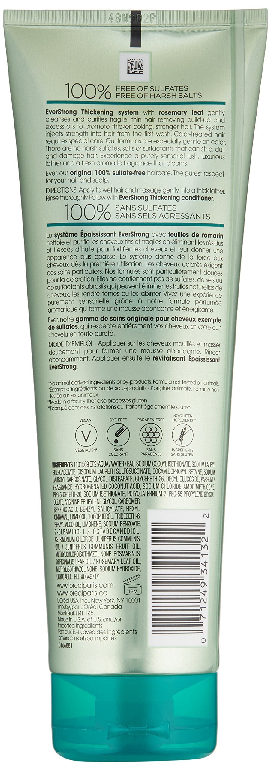 L’Oréal Paris EverStrong Sulfate Free Thickening Shampoo, 8.5 fl. oz.