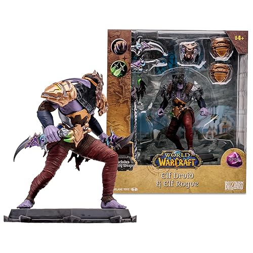 McFarlane Toys - World of Warcraft Elf: Druid/Rogue (Epic) 1:12 Scale Posed Figure