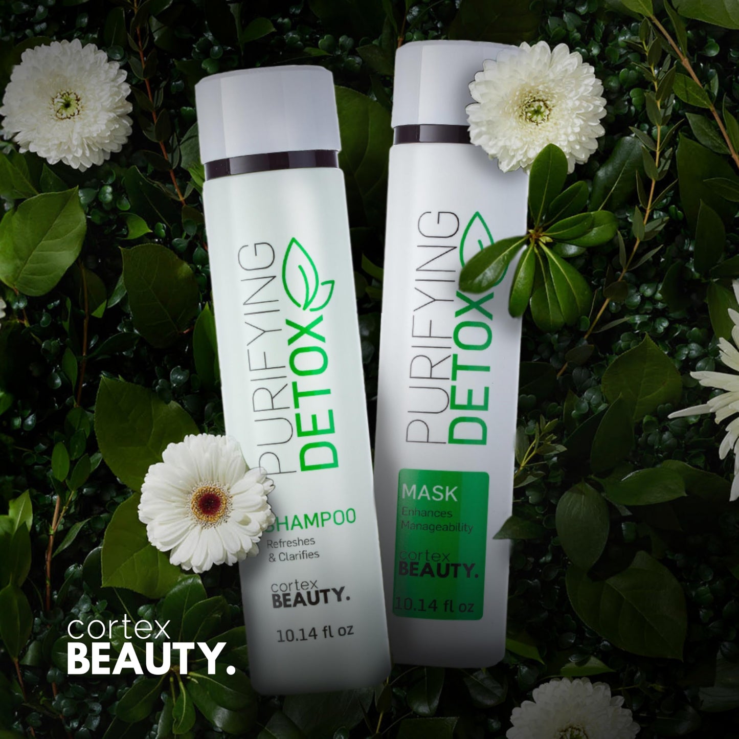 Cortex Beauty Purifying Detox | Detoxifying Shampoo & Mask Bundle | 10.14oz